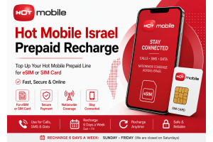TopUp Hot Mobile Israel Prepaid SIM Card > Recharge eSIM Online