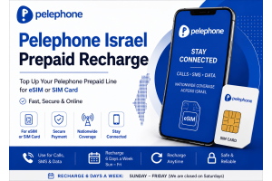TopUp Pelephone Israel Prepaid SIM Card > Refill SIM Online