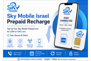 TopUp SKY Mobile Israel Prepaid eSIM > Recharge eSIM Online