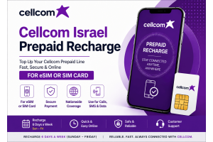 TopUp Cellcom Israel Prepaid SIM > Recharge Cellcom SIM Online