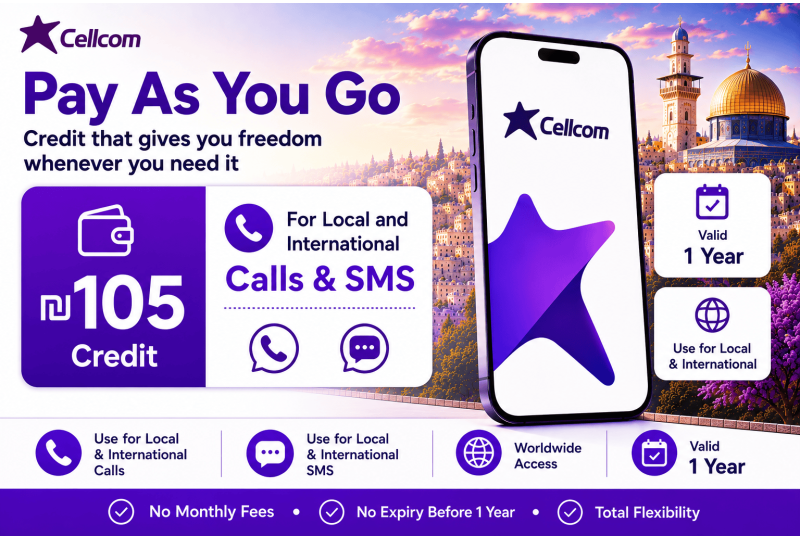 Cellcom Prepaid Israel eSIM & SIM Card