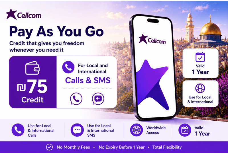 Cellcom Prepaid Israel eSIM & SIM Card
