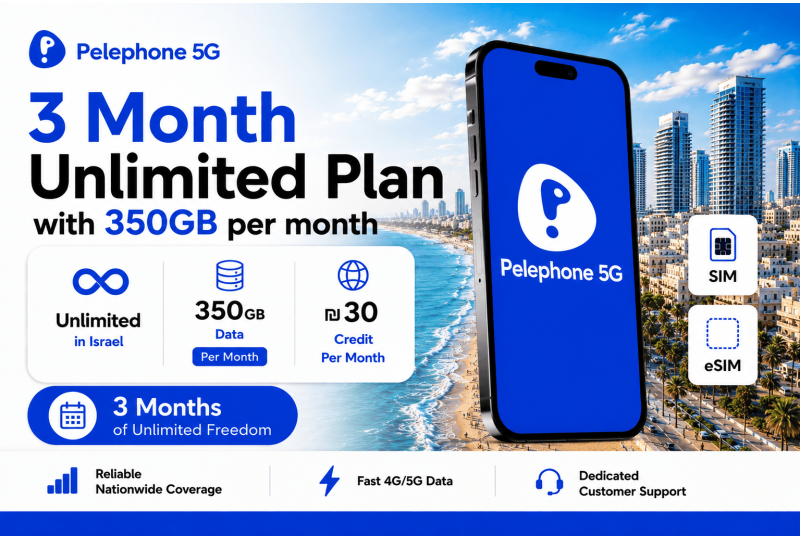 Pelephone Prepaid Israel eSIM & SIM Card