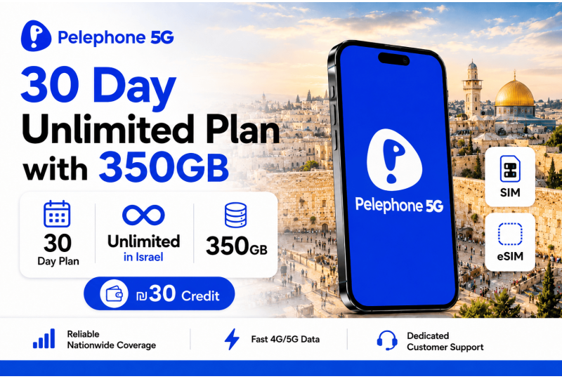 Pelephone Prepaid Israel eSIM & SIM Card