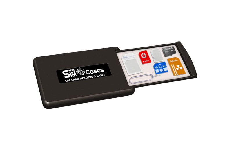 Drawer Design Case Holder For SIM Cards & Memory Cards, Storage Case With 3M Grip Pad Technology