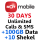 30 Day Plan • Unlimited in Israel • 100GB • ₪10 Credit