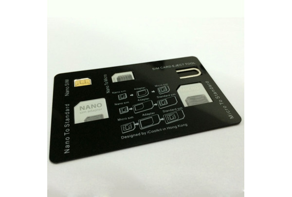 SIM Card Storage Holder with Adapters & Iphone Eject Pin