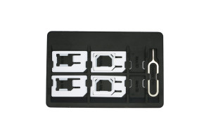 SIM Card Storage Holder with 6 Adapters & 1 Iphone Eject Pin