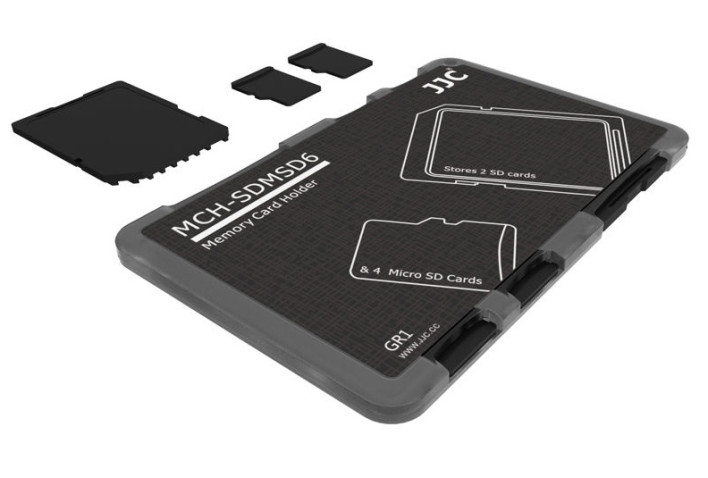 Memory Card Holder Storage Case for 2 SD Cards & 4 MicroSD Memory Cards