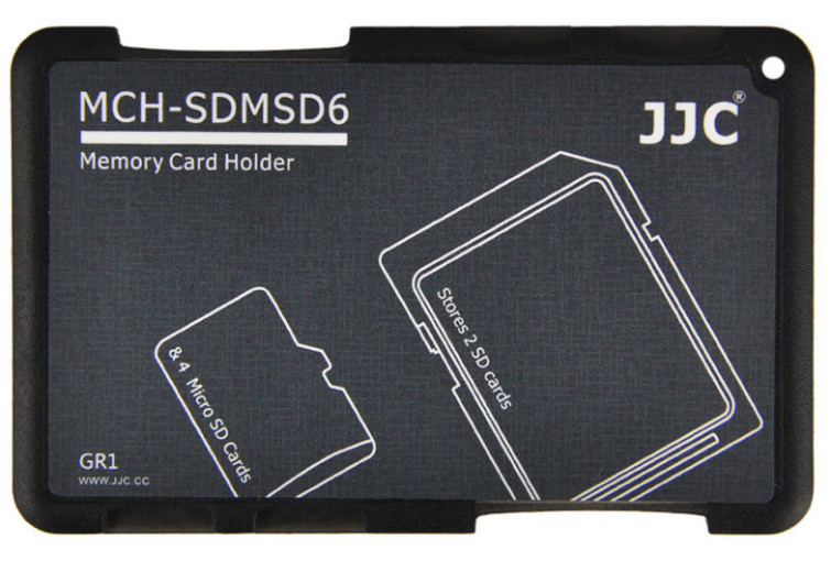 Memory Card Holder Storage Case for 2 SD Cards & 4 MicroSD Memory Cards