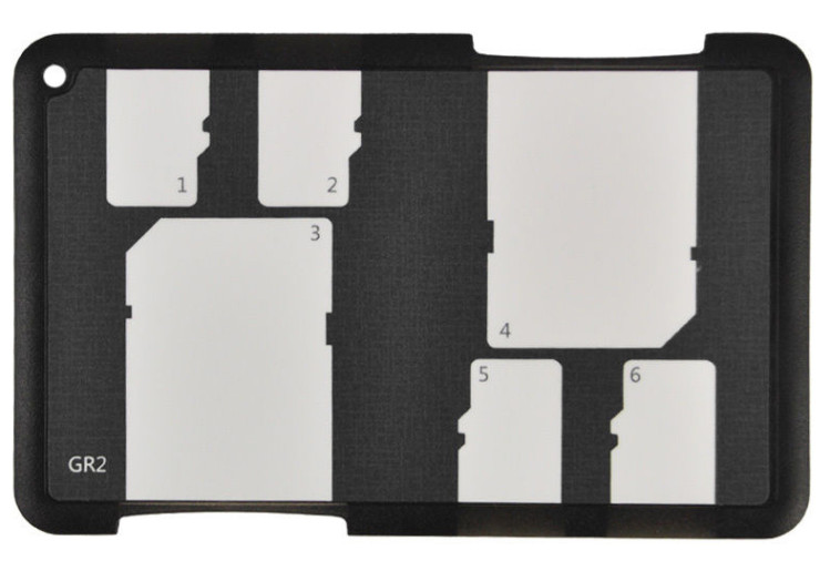 Memory Card Holder Storage Case for 2 SD Cards & 4 MicroSD Memory Cards