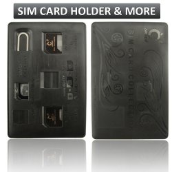 SIM Card Holder Case slim & compact, Credit Card Style