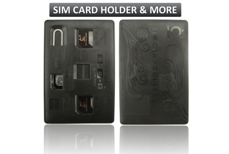 SIM Card Holder Case slim & compact, Credit Card Style