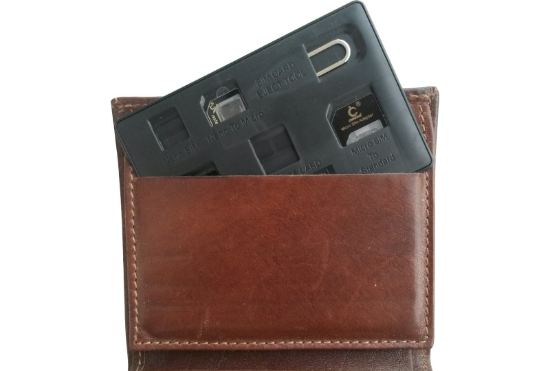 SIM Card Holder Case slim & compact, Credit Card Style