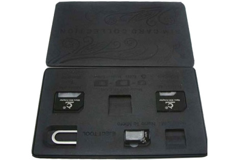 SIM Card Holder Case slim & compact, Credit Card Style