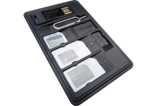 SIM Card Holder Case With Memory Card Reader