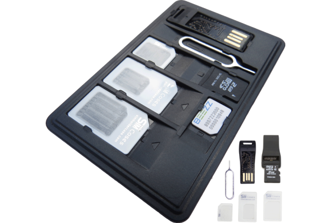 SIM Card Holder Case With Memory Card Reader