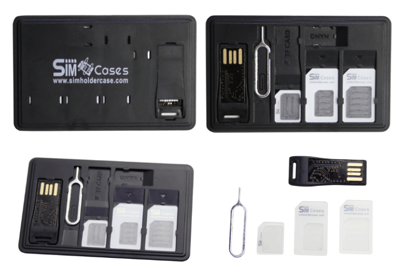 SIM Card Holder Case With Memory Card Reader