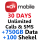 30 Day Unlimited Calls & SMS + 100₪ + 750GB