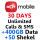 30 Day Unlimited Calls & SMS + 50₪ + 400GB