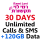 30 Day Plan • Unlimited in Israel • 150GB