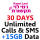 30 Day Plan • Unlimited in Israel • 500GB